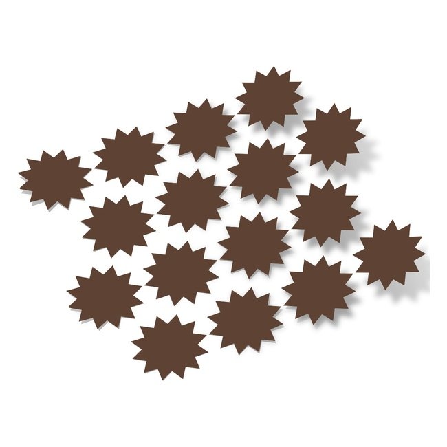 Chocolate Brown Starburst Vinyl Wall Decals star burst