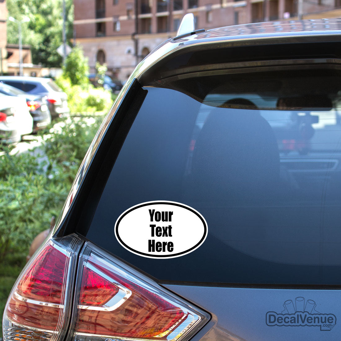 Personalized Oval Vinyl Bumper Stickers - Your Custom Text