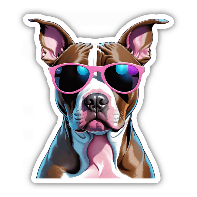 Cool Dude Pitbull w/Sunglasses