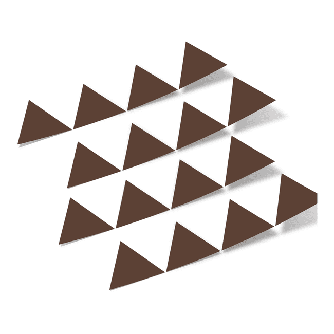 Chocolate Brown Triangles Vinyl Wall Decals