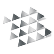 Metallic Silver Triangles Vinyl Wall Decals