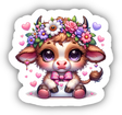 Cute Baby Cow Sticker