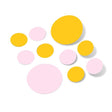 Baby Pink / Yellow Polka Dot Circles Wall Decals