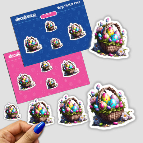 Easter eggs in a basket