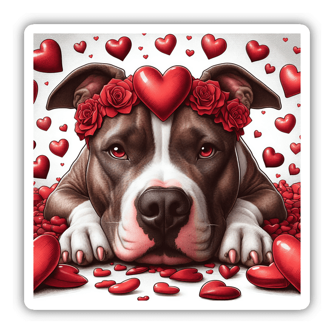 Pitbull with heart Headband