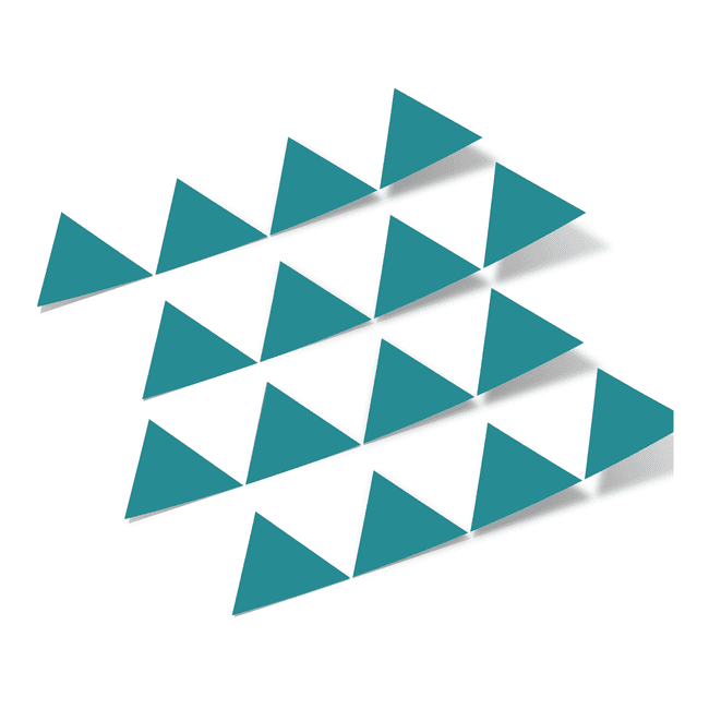 Turquoise Triangles Vinyl Wall Decals