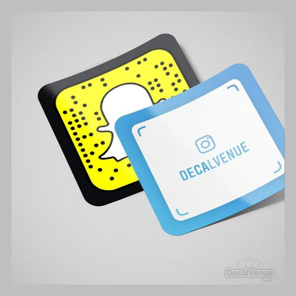 Custom Social Media Username Nametag / Snapcode Vinyl Decal Stickers | Custom / Personalized | DecalVenue.com