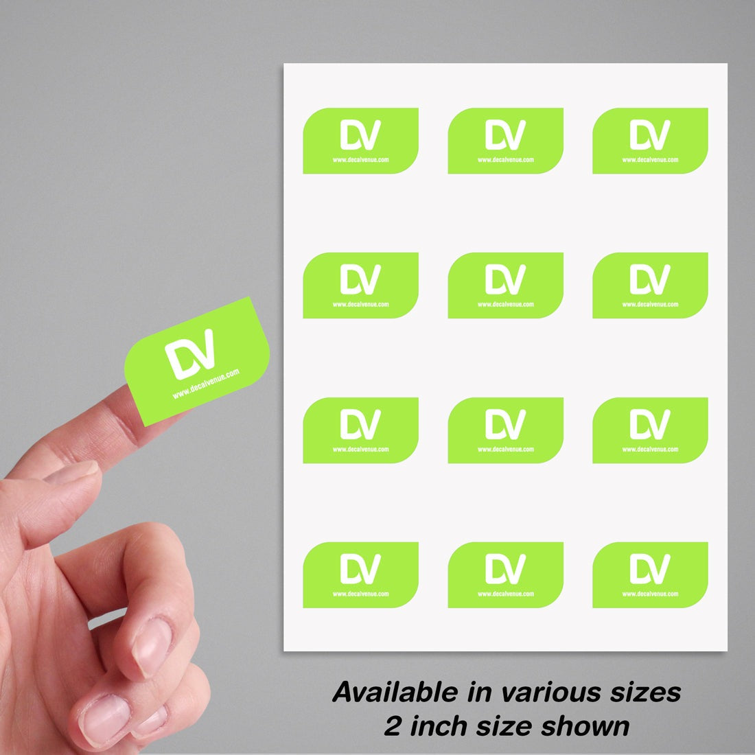 Custom Leaf Shape Rectangle Vinyl Stickers