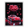 Candy Red Sports Car Heart Balloons