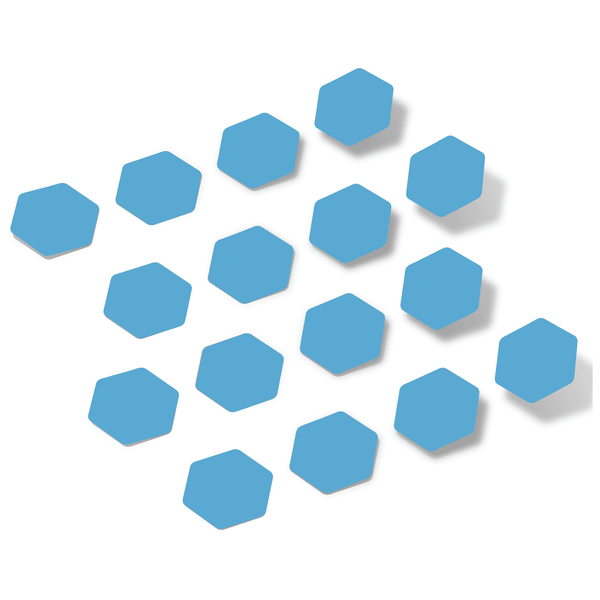 Ice Blue Hexagon Vinyl Wall Decals