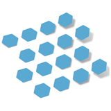 Ice Blue Hexagon Vinyl Wall Decals