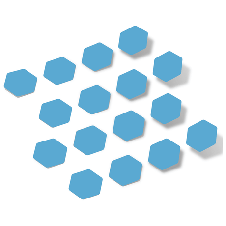 Ice Blue Hexagon Vinyl Wall Decals