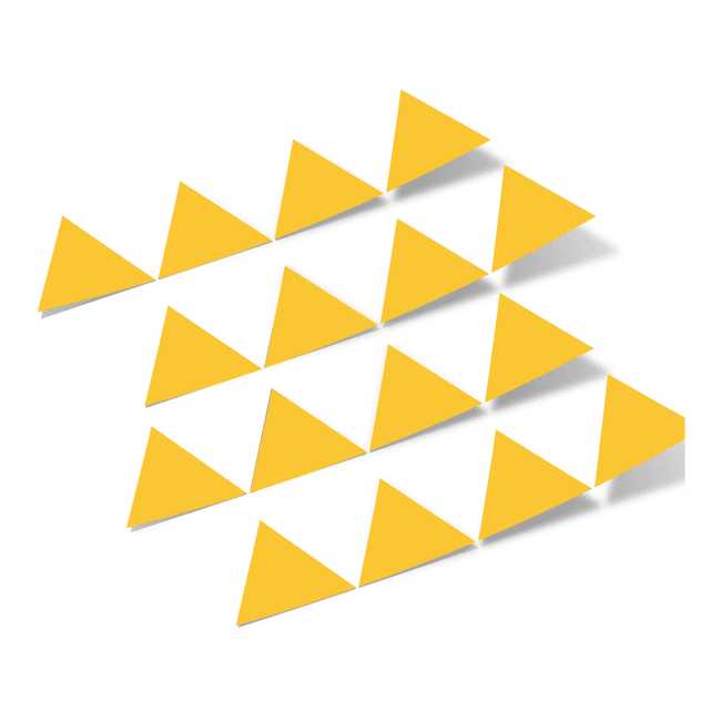 Yellow Triangles Vinyl Wall Decals