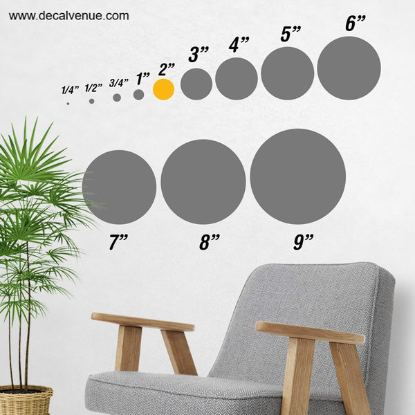 2 inch Polka Dot Circles Wall Decals | Polka Dot Circles | DecalVenue.com