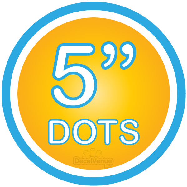 5 inch Polka Dot Circles Wall Decals from Decal Venue