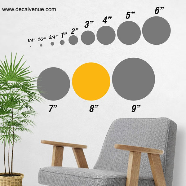 8 inch Polka Dot Circles Wall Decals | Polka Dot Circles | DecalVenue.com