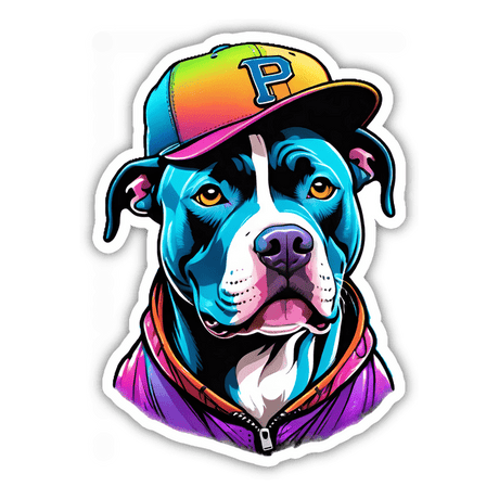Colorful Pitbull Baseball Hat