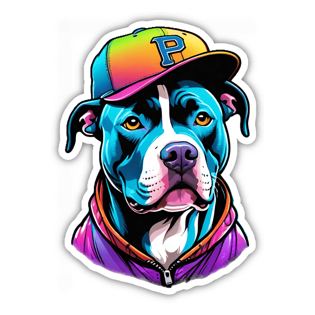 Colorful Pitbull Baseball Hat