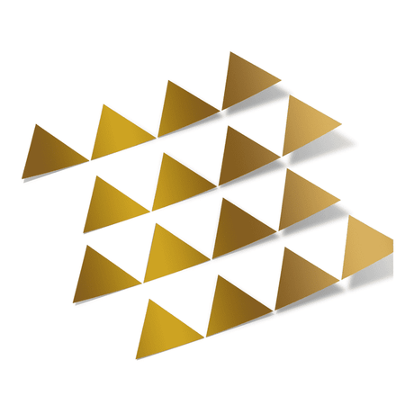 Metallic Gold Triangles Vinyl Wall Decals