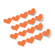 Orange Hearts Vinyl Wall Decals