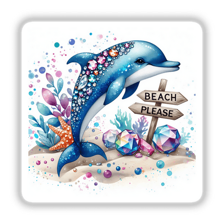 Beach Please Jeweled Dolphin