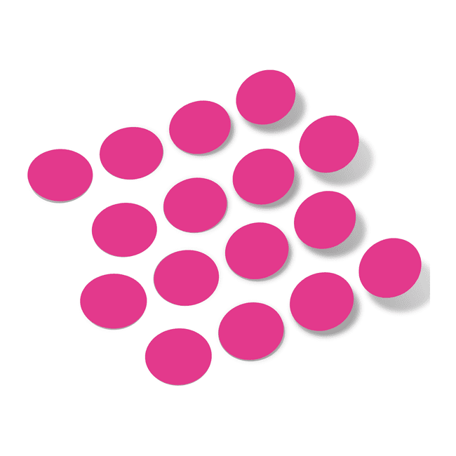 Hot Pink Polka Dot Circles Wall Decals