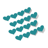 Turquoise Hearts Vinyl Wall Decals