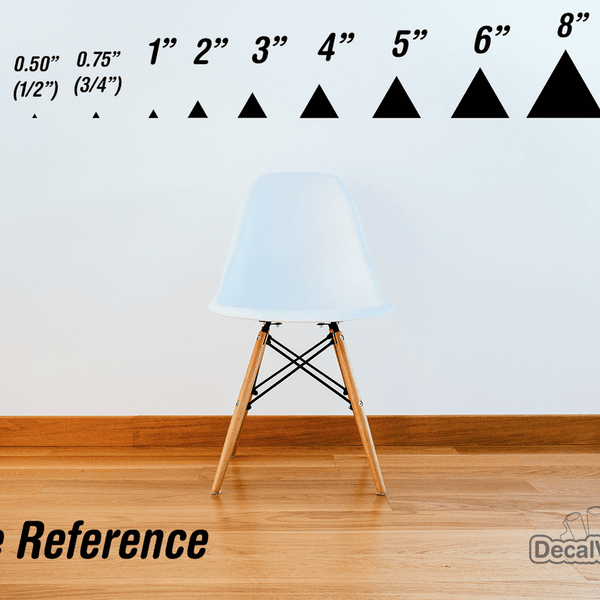 Orange Triangles Vinyl Wall Decals