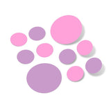 Pink / Lilac Polka Dot Circles Wall Decals