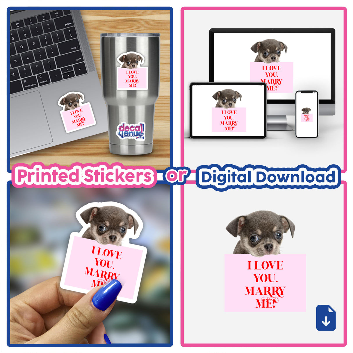 DOG HOLDING I LOVE YOU MARRY ME SIGN