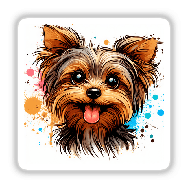 Crazy Yorkie Splatter