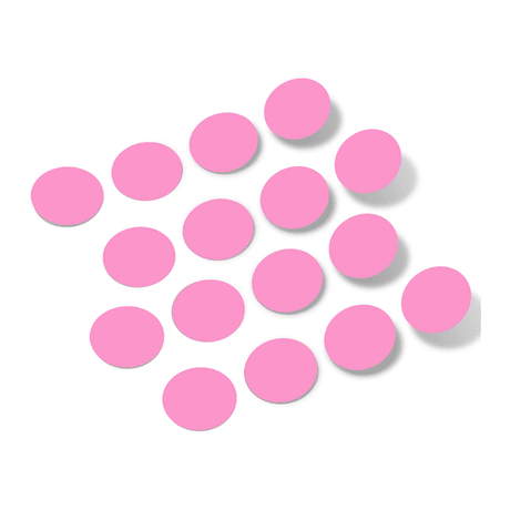 Pink polka dot circles wall decals for stylish home decor