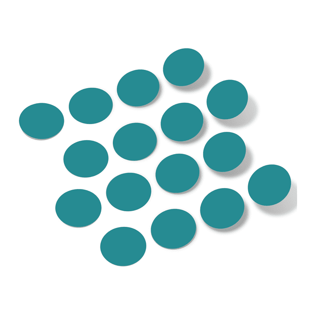 Turquoise Polka Dot Circles Wall Decals