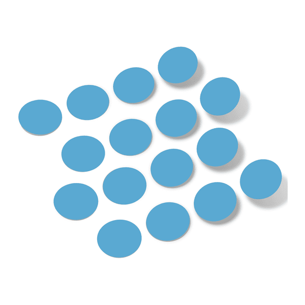 Ice Blue Polka Dot Circles Wall Decals