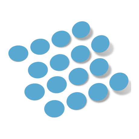 Ice blue polka dot circle vinyl wall decals
