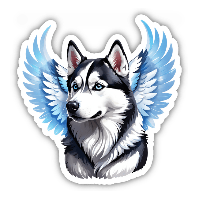 Husky Angel with Wings