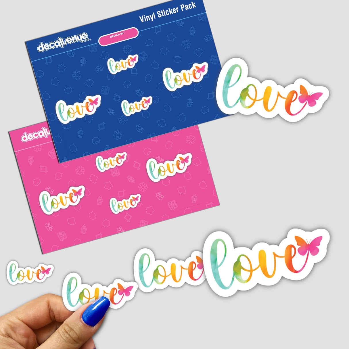 Beautiful Love sticker with a butterfly