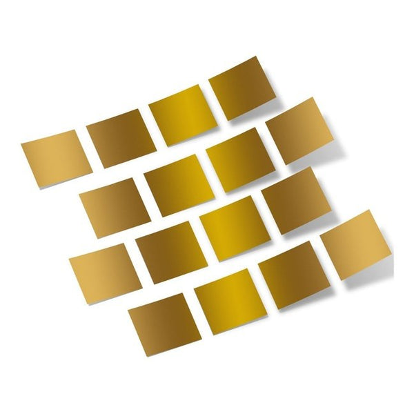 Metallic Gold Squares Vinyl Wall Decals