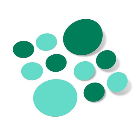Mint Green / Green Polka Dot Circles Wall Decals