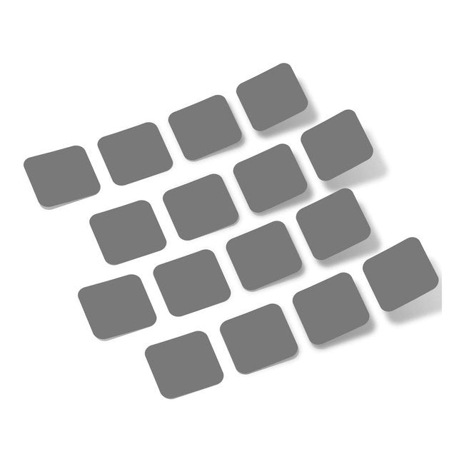 Grey Rounded Squares Vinyl Wall Decals