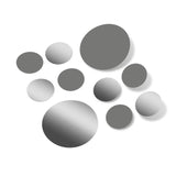 Grey / Metallic Silver Polka Dot Circles Wall Decals
