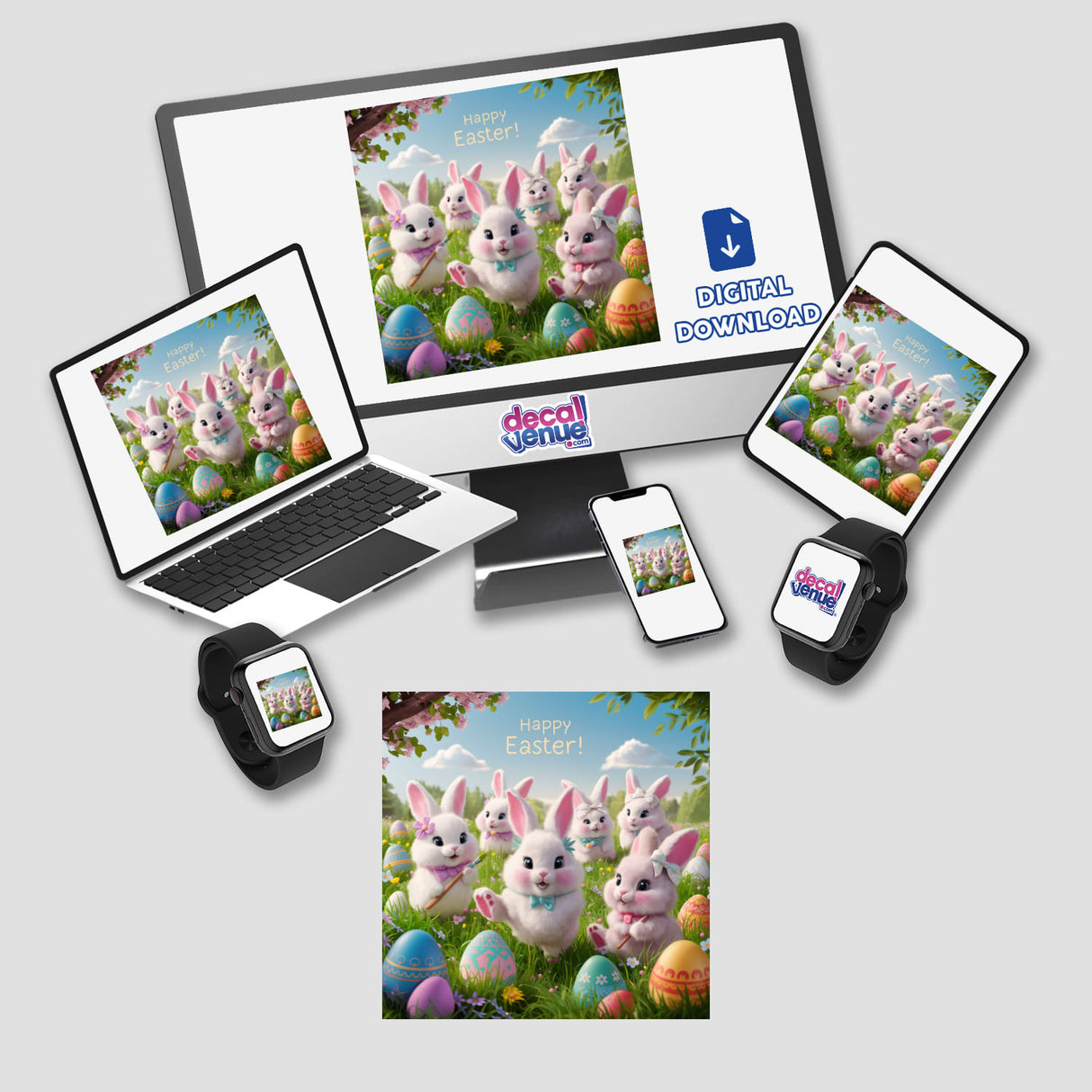 Happy Easter: Bunnies & Blooms
