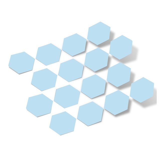 Baby Blue Hexagon Vinyl Wall Decals