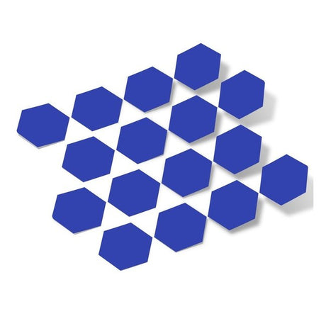 Blue Hexagon Vinyl Wall Decals