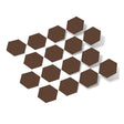 Chocolate Brown Hexagon Vinyl Wall Decals