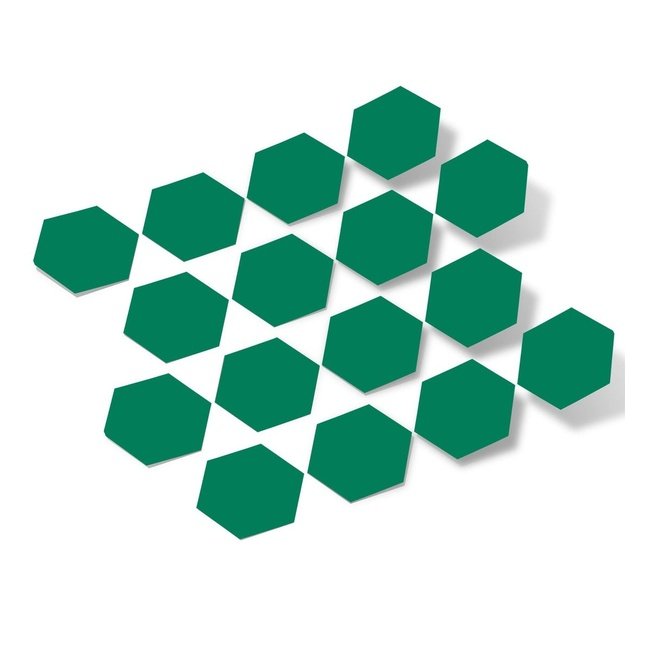 Green Hexagon Vinyl Wall Decals