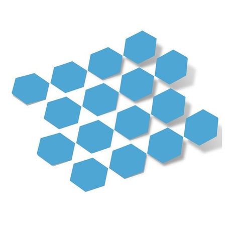 Ice Blue Hexagon Vinyl Wall Decals