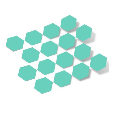 Mint Green Hexagon Vinyl Wall Decals