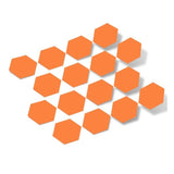 Orange Hexagon Vinyl Wall Decals