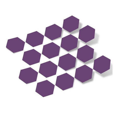 Purple Hexagon Vinyl Wall Decals